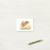 Post-it® Joli lapin de Pâques à l'aquarelle (Sur un bureau)