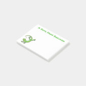 Post-it® Joli lézard vert gecko avec dessin animé (Incliné)