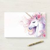 Post-it® Joli licorne magique (Sur un bureau)