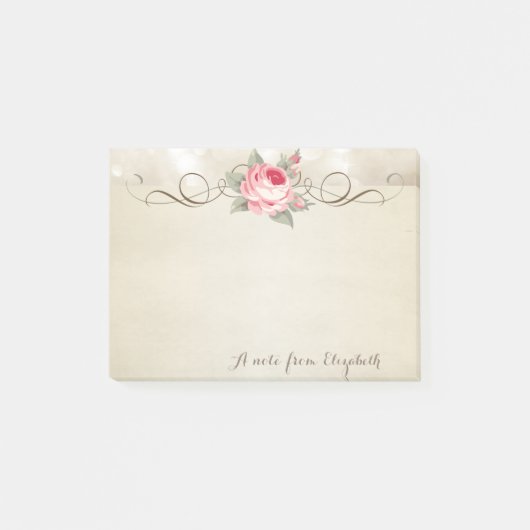 Post-it® Joli Mignon Élégant ,Fleur (Devant)