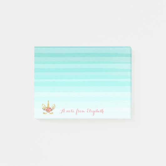 Post-it® Joli Mignon Visage Licorne Féminin (Devant)
