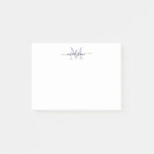 Post-it® Joli Moderne Chic Girl Script Monogramme violet
