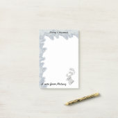 Post-it® Joli monogramme de rennes de vacances tendance (Sur un bureau)