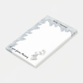 Post-it® Joli monogramme de rennes de vacances tendance (Incliné)