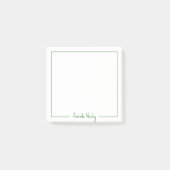 Post-it® Joli Monogramme vert Nom complet (Devant)