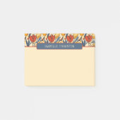 Post-it® Joli nom de Motif de Tulipe rouge et jaune (Devant)