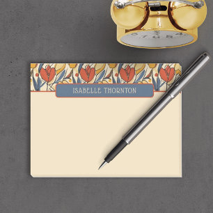 Post-it® Joli nom de Motif de Tulipe rouge et jaune