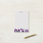 Post-it® Joli Nom Floral Violet (Sur un bureau)