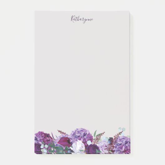 Post-it® Joli Nom Floral Violet (Devant)