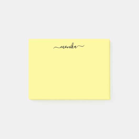 Post-it® Joli nom personnalisé jaune (Devant)