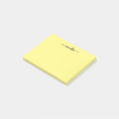 Post-it® Joli nom personnalisé jaune (Incliné)