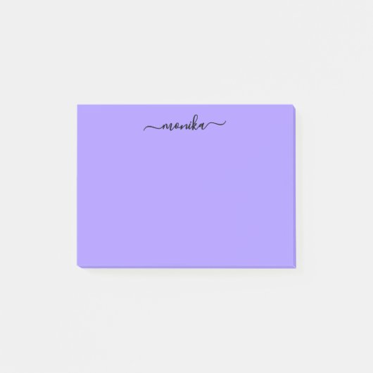 Post-it® Joli nom personnalisé violet (Devant)
