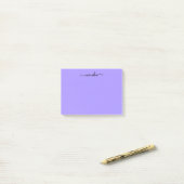 Post-it® Joli nom personnalisé violet (Sur un bureau)
