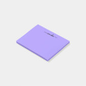 Post-it® Joli nom personnalisé violet (Incliné)