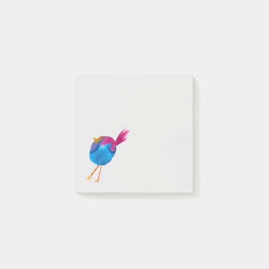 Post-it® Joli oiseau bleu aquarelle (Devant)