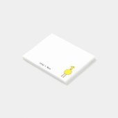 Post-it® Joli Oiseau Jaune Animaux Animaux Caricature Nom p (Incliné)