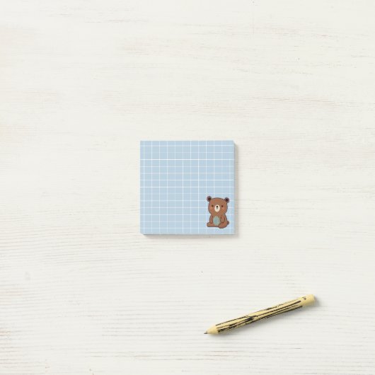 Post-it® Joli Ours Brown Teddy (Sur un bureau)