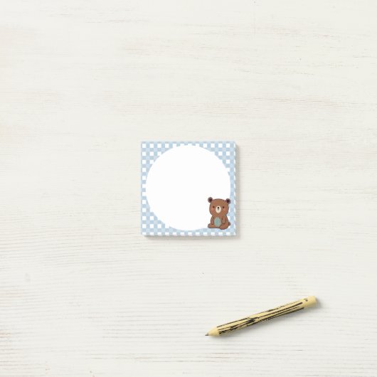 Post-it® Joli Ours Brown Teddy (Sur un bureau)