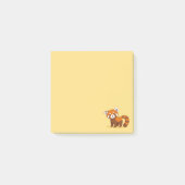 Post-it® Joli panda roux sur fond jaune (Devant)