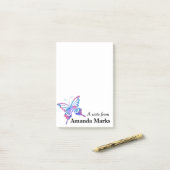 Post-it® Joli papillon céleste personnalisé (Sur un bureau)