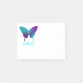 Post-it® Joli papillon Turquoise violet ombre graphique (Devant)