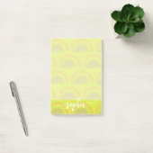 Post-it® Joli pastel arc-en-ciel nom motif personnalisé (Bureau)