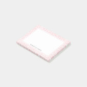 Post-it® Joli Pastel Empreinte de léopard Motif rose Nom (Incliné)