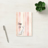 Post-it® Joli Peach Pink Crème raypes Chat (Bureau)