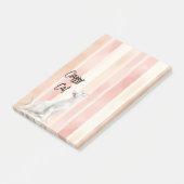 Post-it® Joli Peach Pink Crème raypes Chat (Incliné)
