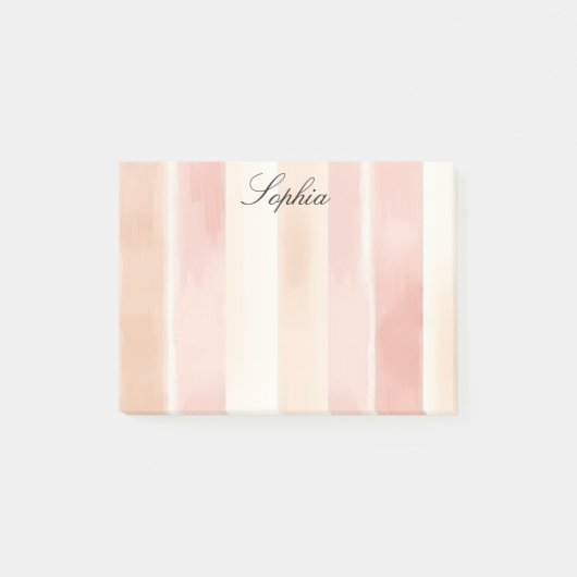 Post-it® Joli Peach rose Crème raypes (Devant)