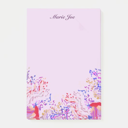 Post-it® Joli pensionnaire d'éclaboussure de confettis (Devant)