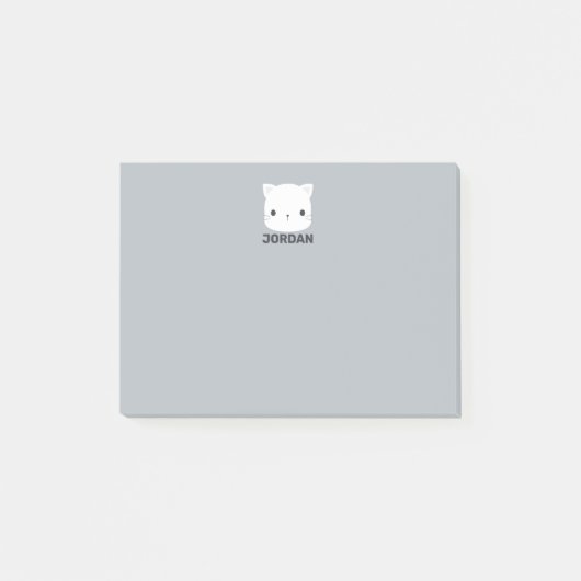 Post-it® Joli Petit Chat avec Nom Personnalisé (Devant)