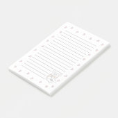 Post-it® Joli Petit Hamster Coeurs Monogramme (Incliné)