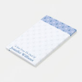 Post-it® Joli petit Motif de Ancre| Ajouter votre nom (Incliné)