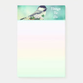 Post-it® Joli Petit Oiseau & Fleurs Blanches Que Faire (Devant)