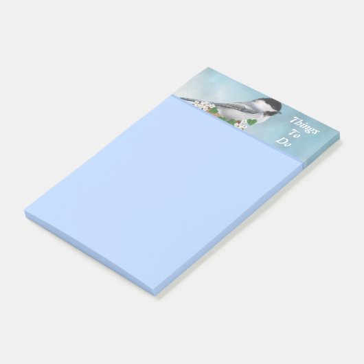 Post-it® Joli Petit Oiseau & Petites Fleurs Que Faire (Incliné)