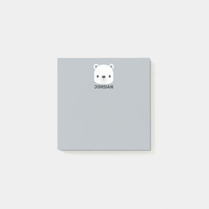 Post-it® Joli petit ours polaire avec nom personnalisé