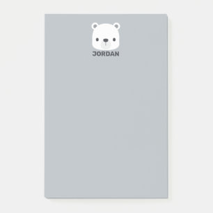 Post-it® Joli petit ours polaire avec nom personnalisé