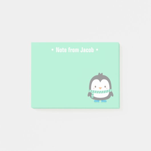Post-it® Joli Petit Pingouin Noël Pour Les Enfants (Devant)