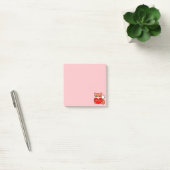 Post-it® Joli Petit Renard sur des Notes Rose Clair (Bureau)