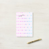 Post-it® joli point pastel design personnalisé post it note (Sur un bureau)