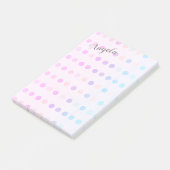 Post-it® joli point pastel design personnalisé post it note (Incliné)