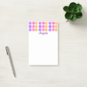Post-it® joli point pastel personnalisé (Bureau)