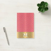 Post-it® Joli pois  faux or parties scintillant motif (Bureau)