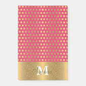 Post-it® Joli pois  faux or parties scintillant motif (Devant)