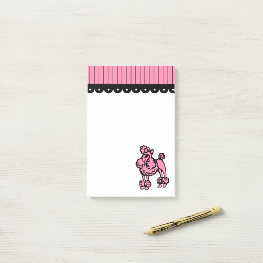 Post-it® Joli Poodé Post It Notes (Sur un bureau)