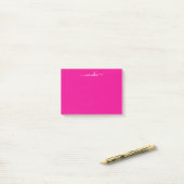 Post-it® Joli rose chaud nom personnalisé (Sur un bureau)
