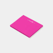 Post-it® Joli rose chaud nom personnalisé (Incliné)