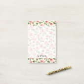 Post-it® Joli rose Roses Floral (Sur un bureau)