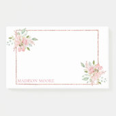 Post-it® Joli Roses floraux Nom personnalisé (Devant)